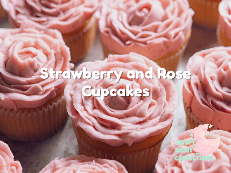 Strawberry and Rose Cupcakes